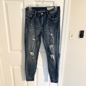 Pistola Denim Destroyed Ankle Zipper Skinny Jeans Size 29
